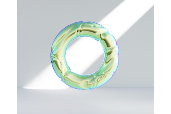 3D Abstract Geometric Torus Shape