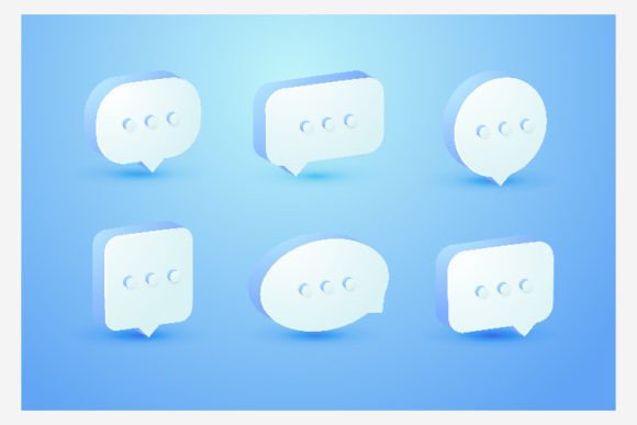 3D Blue Speech Bubble Chat Icon: A Versatile Tool for Modern Design Projects