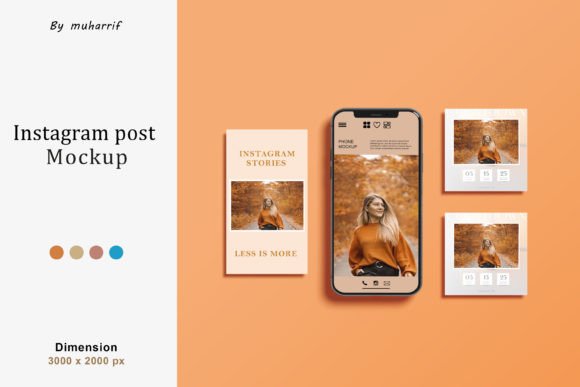 3d Instagram Interface Post Mockup