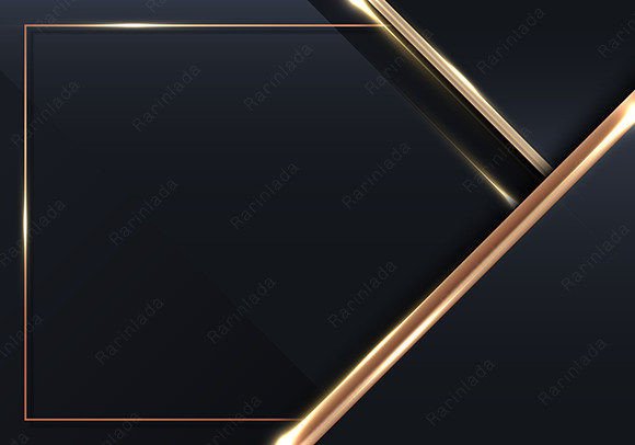 Abstract 3D Black Gold Stripes Luxury
