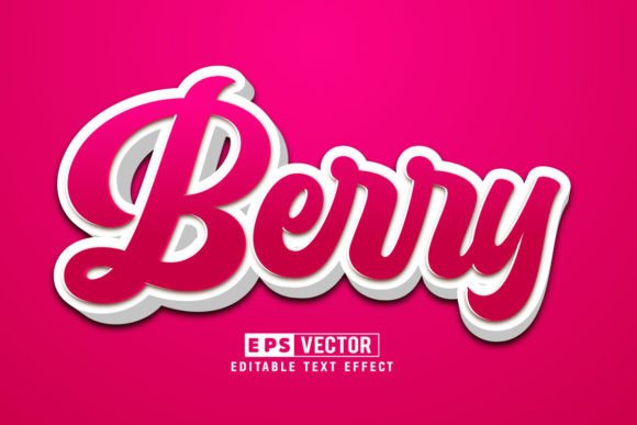 Berry Editable Text Effect Vector 3d Sty: A Versatile Tool for Creative Workflows