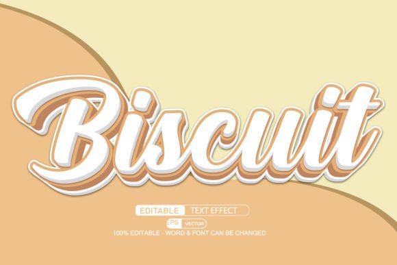 Biscuits Editable Text Effect Vector 3d: A Versatile Design Tool for Creators