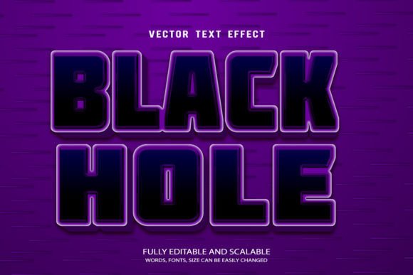 Black Hole 3D Editable Text Effect Vecto: A Powerful Tool for Creative Designers