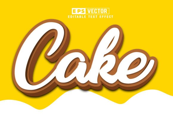Cake Editable Text Effect Vector 3D Styl: A Versatile Design Tool for Creative and Professional Use
