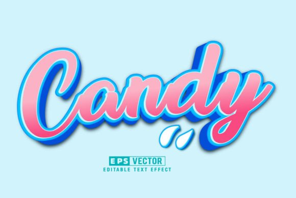 Candy Editable Text Effect Vector 3D Sty: A Versatile Design Tool for Creators