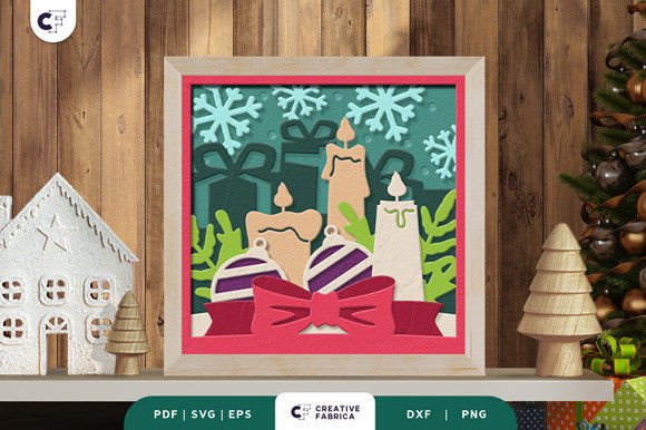 Christmas Candle 3D Layered Paper Cut: A Festive Craft for All Skill Levels