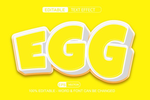 Egg Editable Text Effect Vector 3d Style: A Versatile Design Tool for Creators