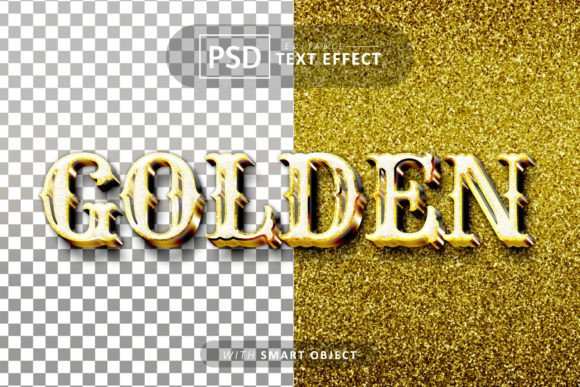Golden 3D Text Effect Editable: A Versatile Design Tool for Every Creator