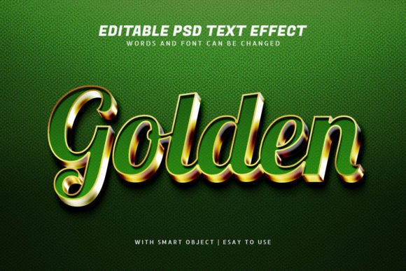Green Gold 3D Style Text Effect: A Versatile Design Tool for Creative Professionals