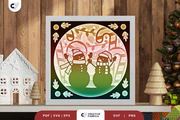 Happy Snowman Couple 3D Shadow Box: A Creative Holiday Project for All Skill Levels