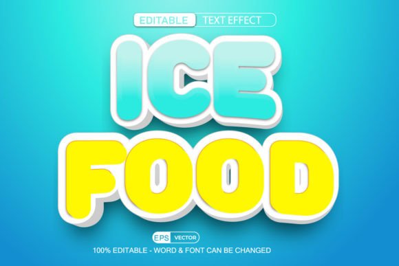 Ice Food Editable Text Effect Vector 3d: A Versatile Tool for Creative Expression