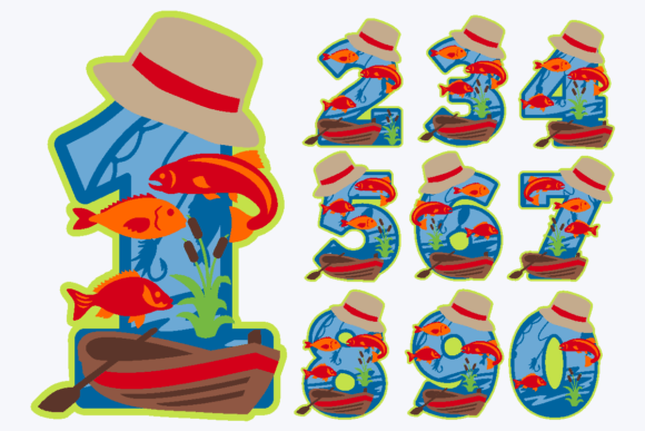 Lake Numbers 3D SVG