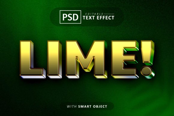 Lime 3D Text Effect Editable: A Versatile Design Solution for Customization and Flexibility