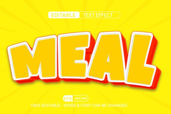 Meal Editable Text Effect Vector 3d Styl: A Powerful Tool for Creative Professionals