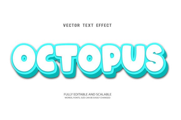 Octopus Editable Text Effect Vector 3D: A Powerful Tool for Designers and Creatives
