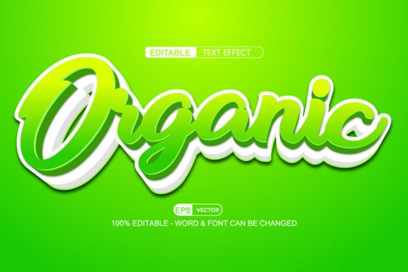 Organic Editable Text Effect Vector 3d S for Dynamic Design Workflows