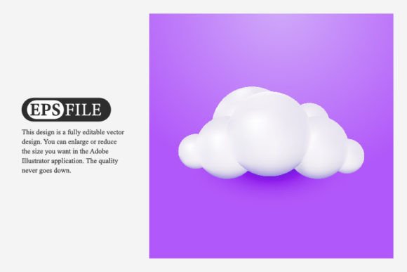 Realistic 3D Cartoon Cloud Isolated: A Versatile Design for Creative Projects