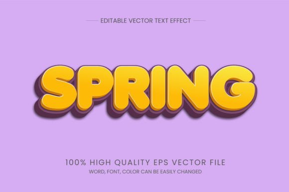 Spring 3D Editable Text Effect Template: A Versatile Design Solution