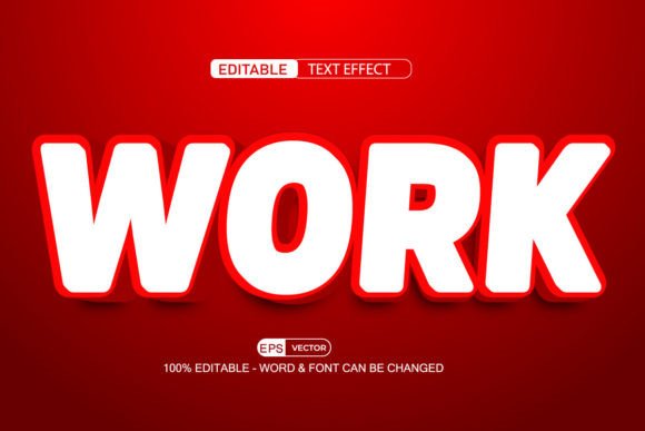 Work Editable Text Effect Vector 3d Styl