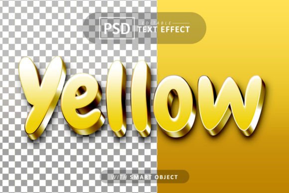 Yellow 3d Text Effect Editable: A Versatile Design Tool for Customization and Creativity